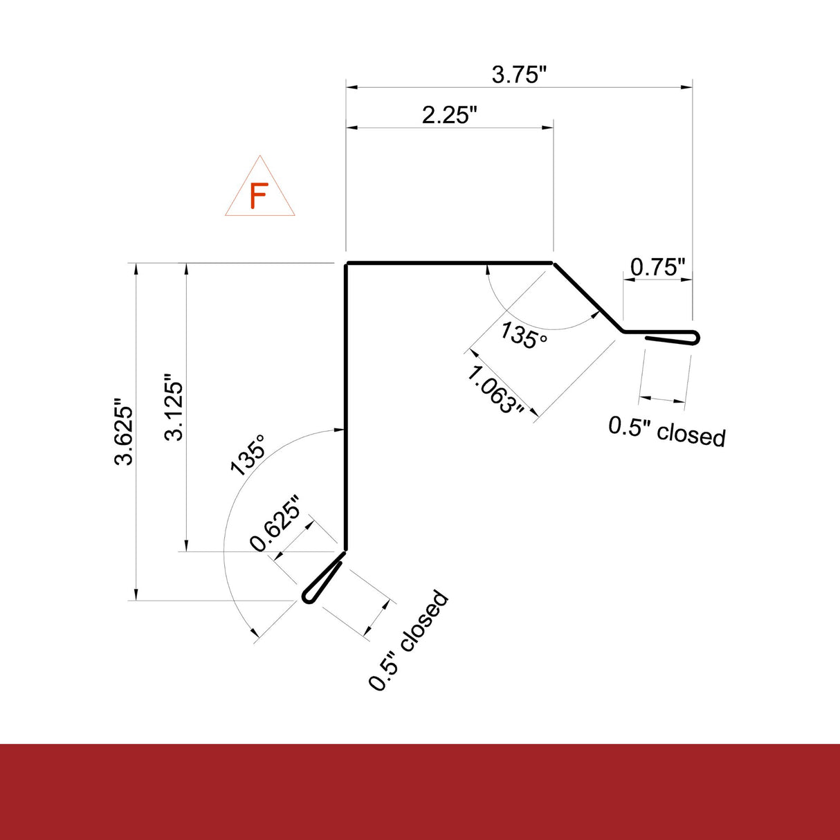 MasterRib® Rake Trim - 29 ga. - 10'2''