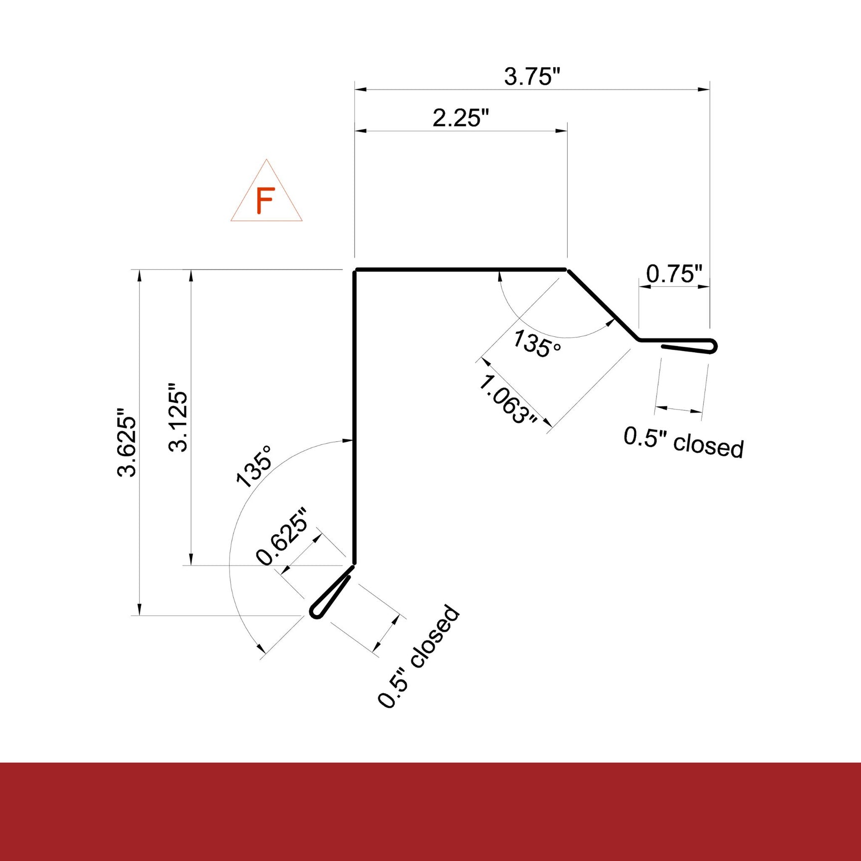MasterRib® Rake Trim - 29 ga. - 10'2''