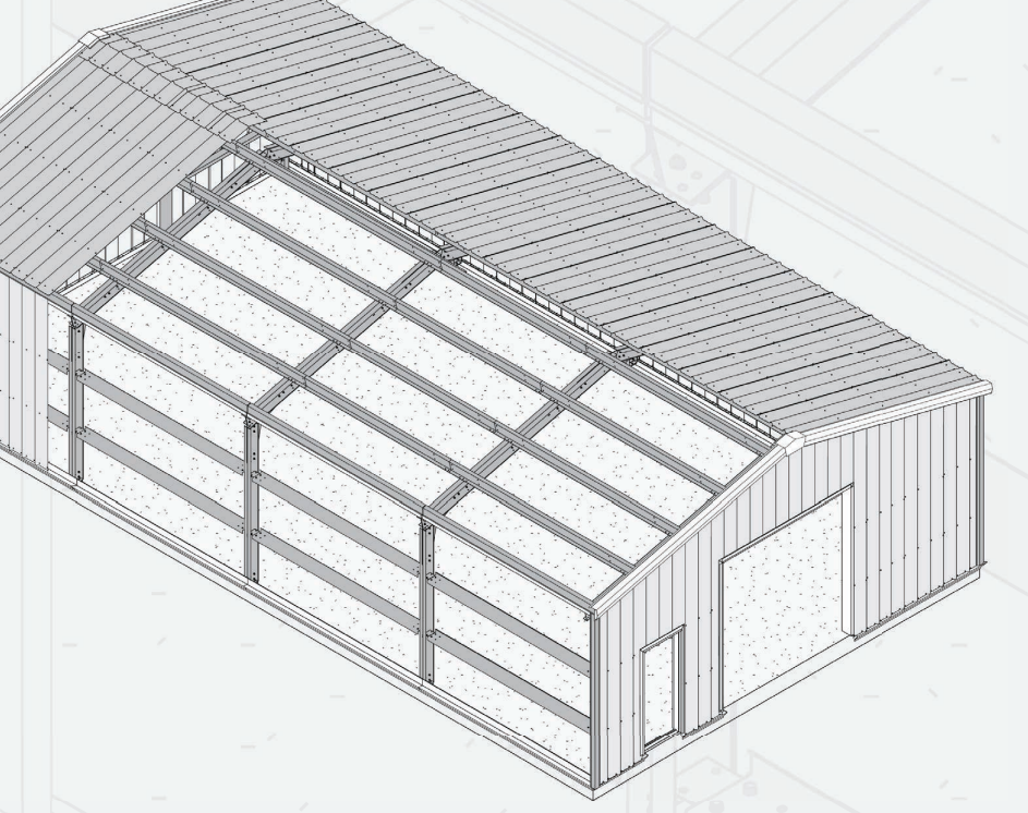 Centra™ Series Bolt-Up Steel Building - 30x52x12