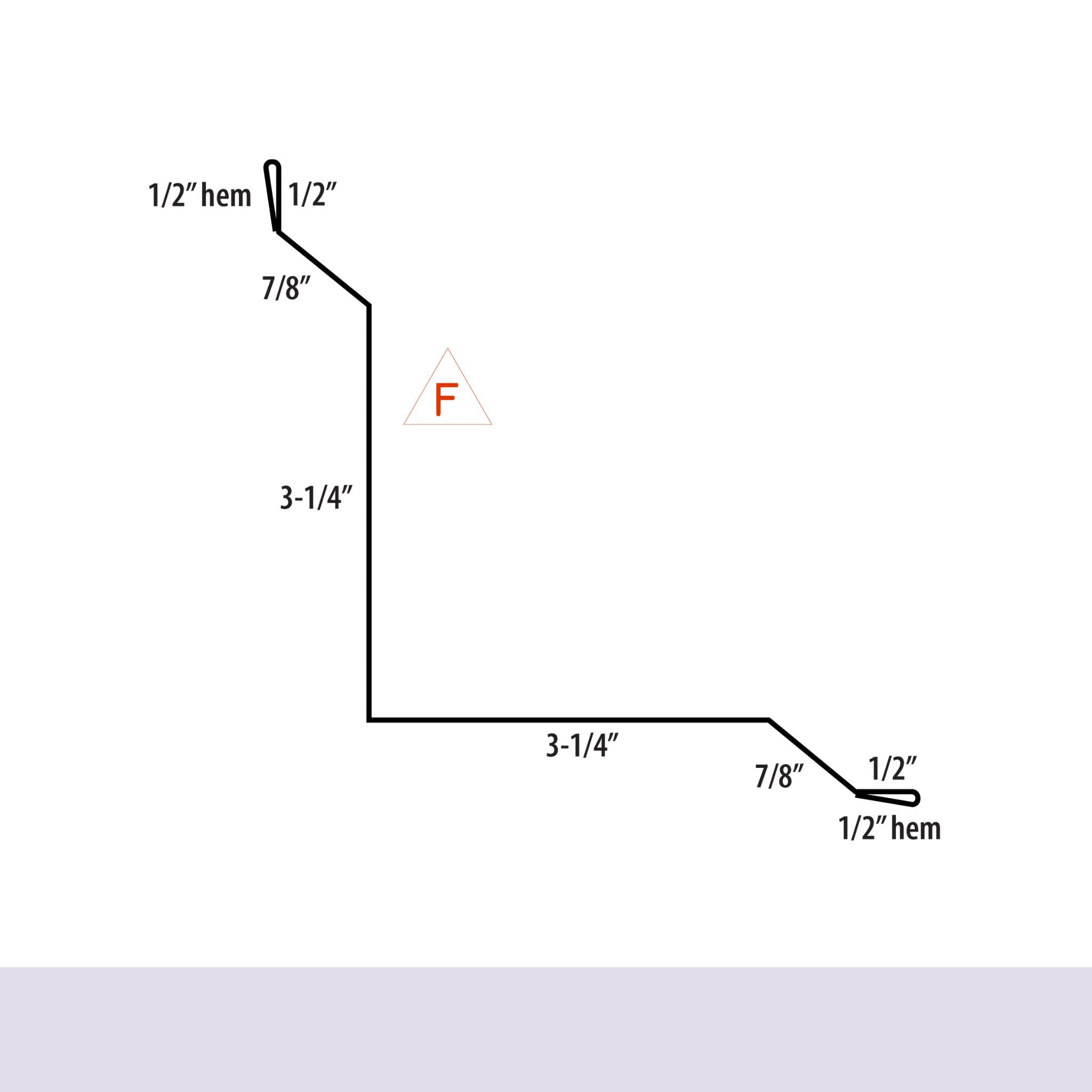 MasterRib® Inside Corner Trim - 29 ga. - 10'2''