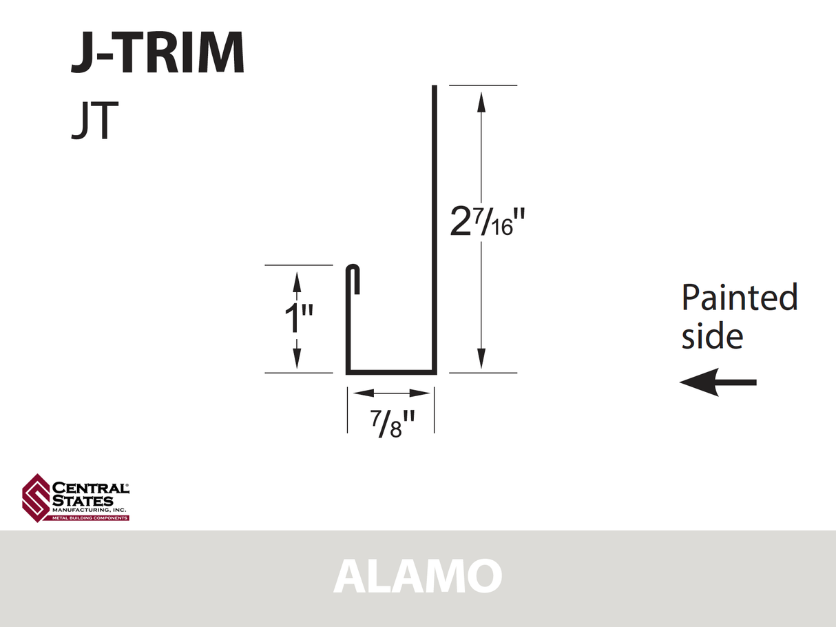 J-Channel 10'2" - 29 ga.