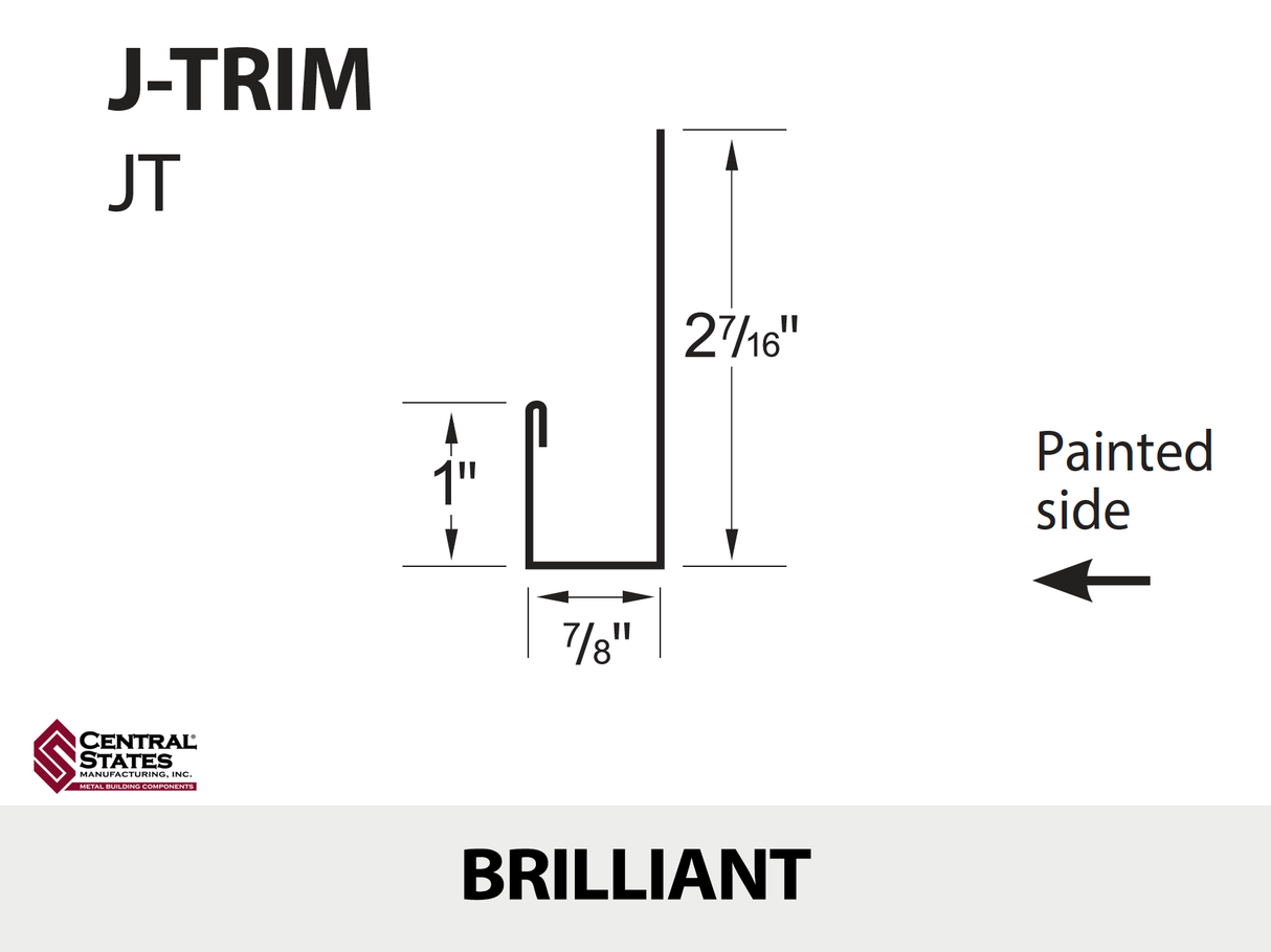 J-Channel 10'2" - 29 ga.