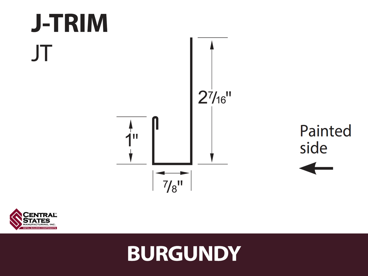 J-Channel 10'2" - 29 ga.