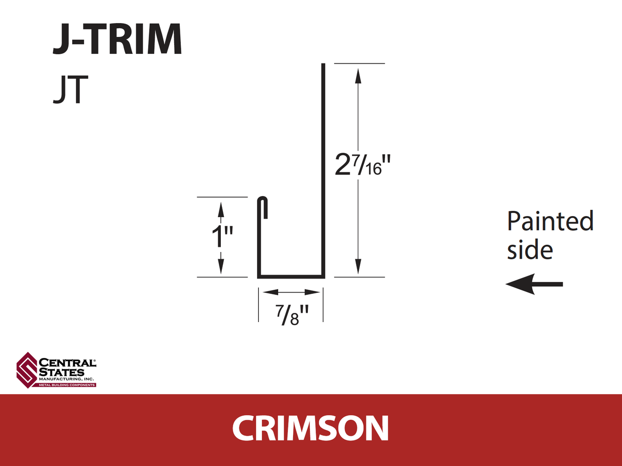 J-Channel 10'2" - 29 ga.
