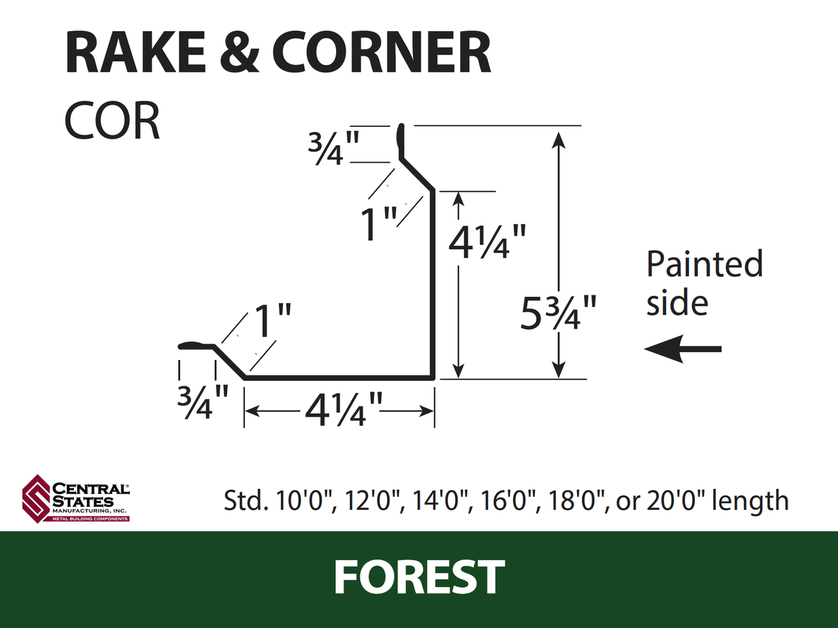 Rake & Corner - 29 ga. (Various Lengths)