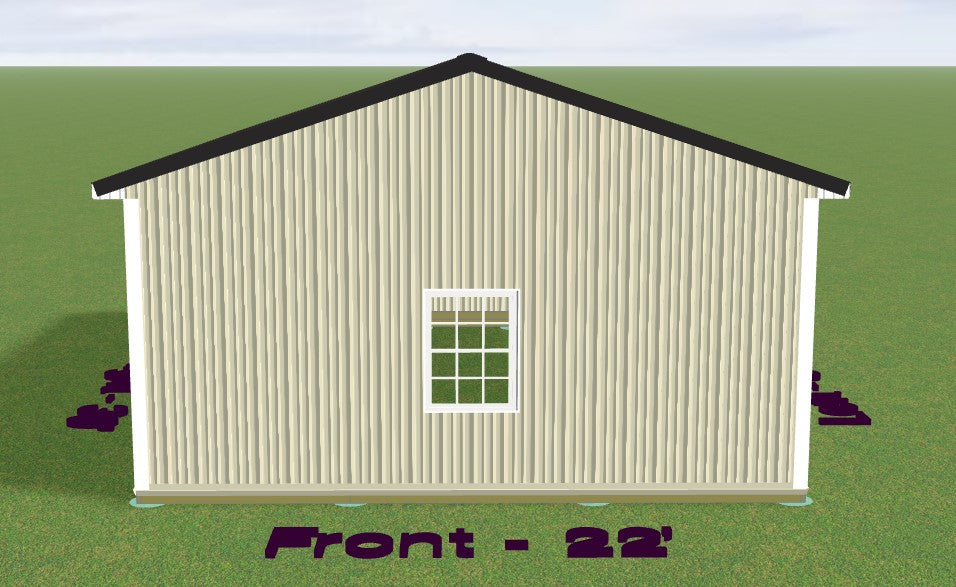 Single Car Garage w/ Shop - 22x30x10