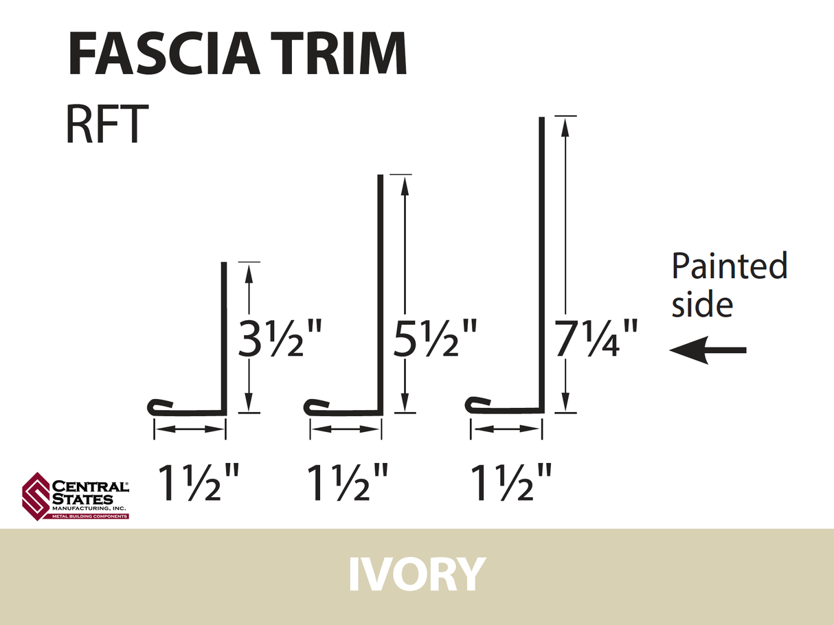 Residential Fascia Trim 10'2"