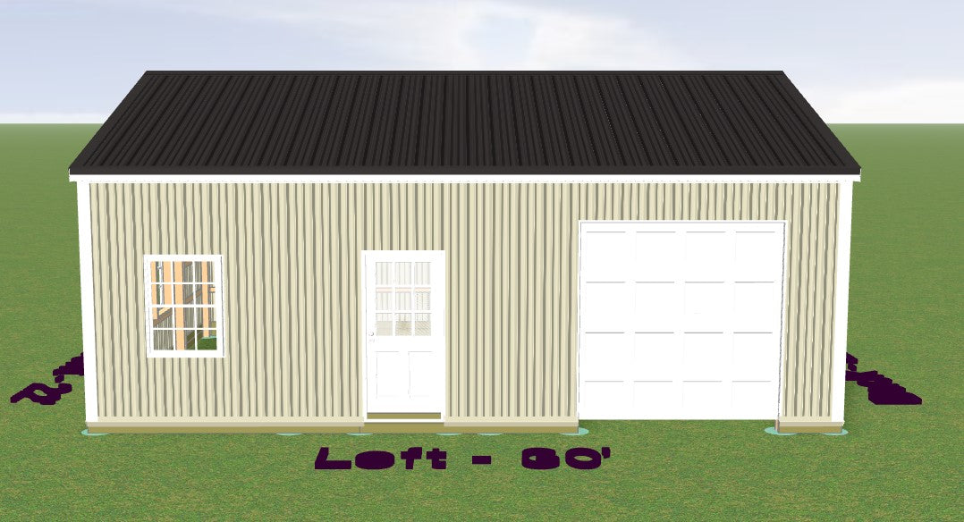 Single Car Garage w/ Shop - 22x30x10