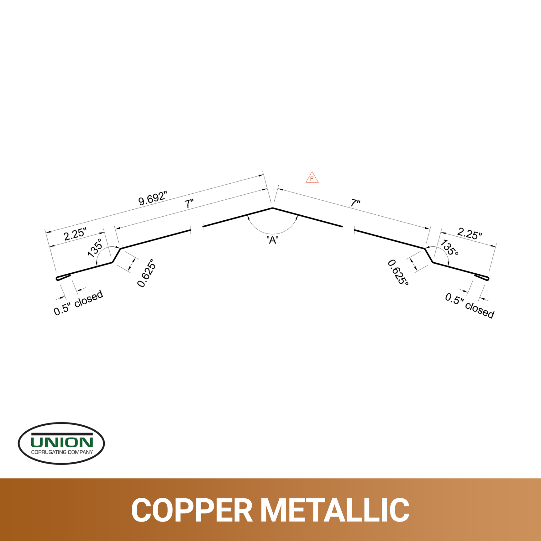 MasterRib® Ridge Cap - 29 ga. - 10'6"