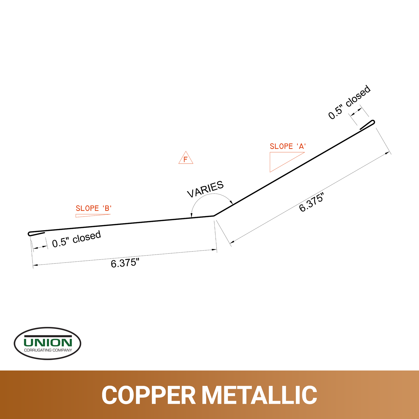 MasterRib® Slope Transition Flashing (Lower Gambrel Trim)