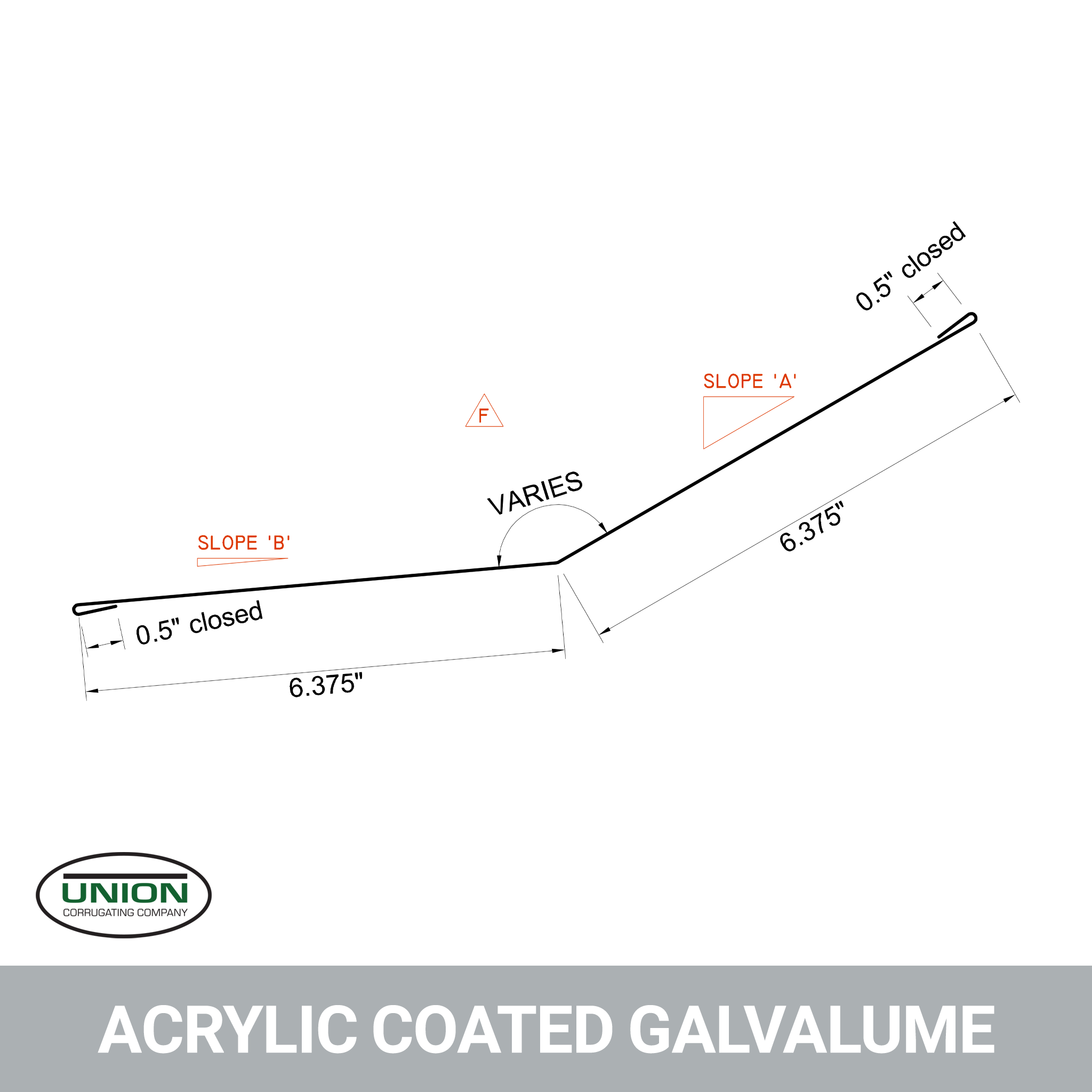 MasterRib® Slope Transition Flashing (Lower Gambrel Trim)