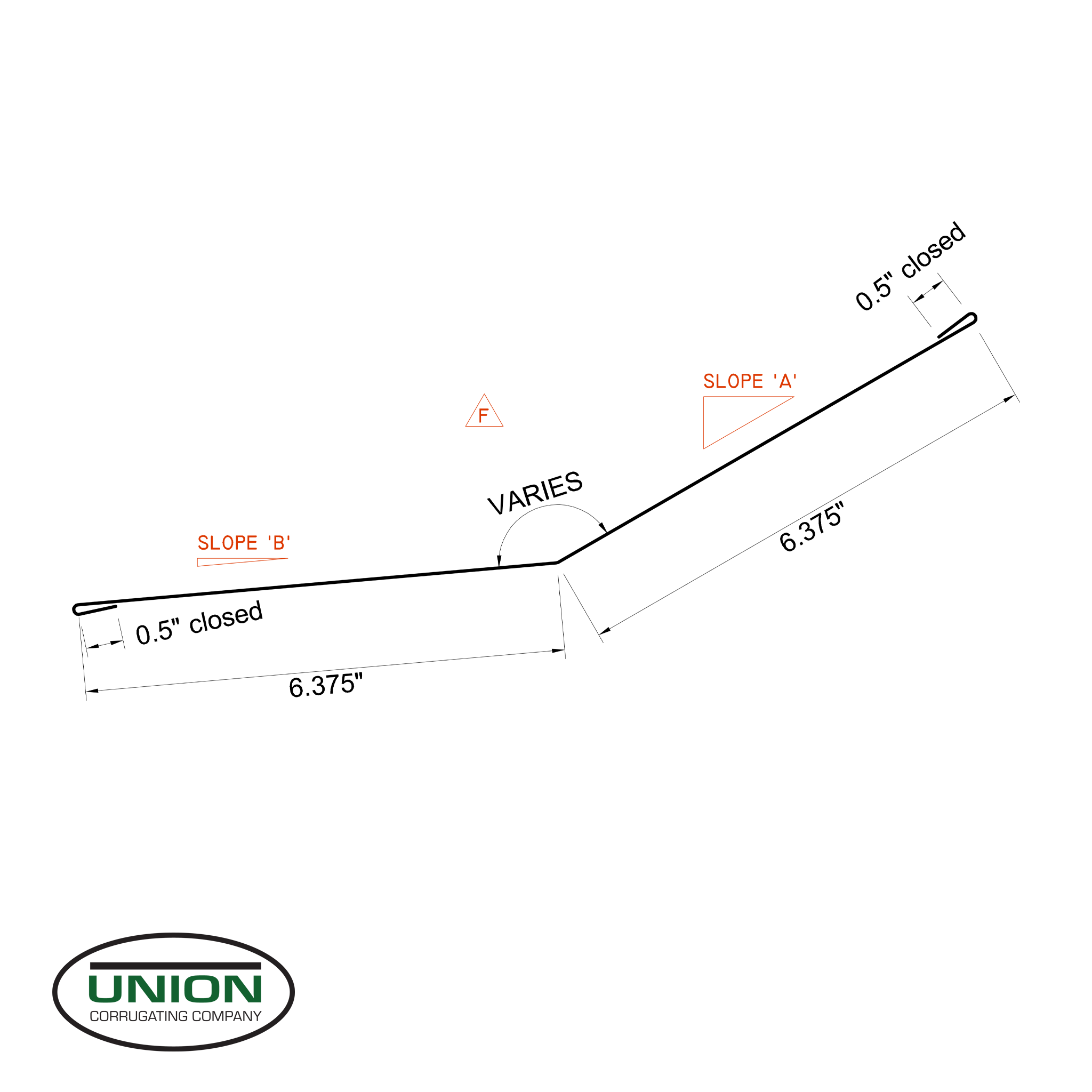MasterRib® Slope Transition Flashing (Lower Gambrel Trim)
