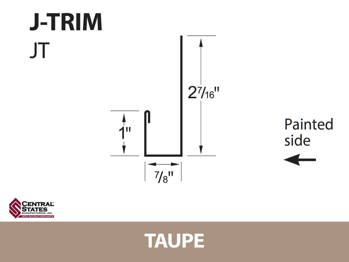 J-Channel 10'2" - 29 ga.