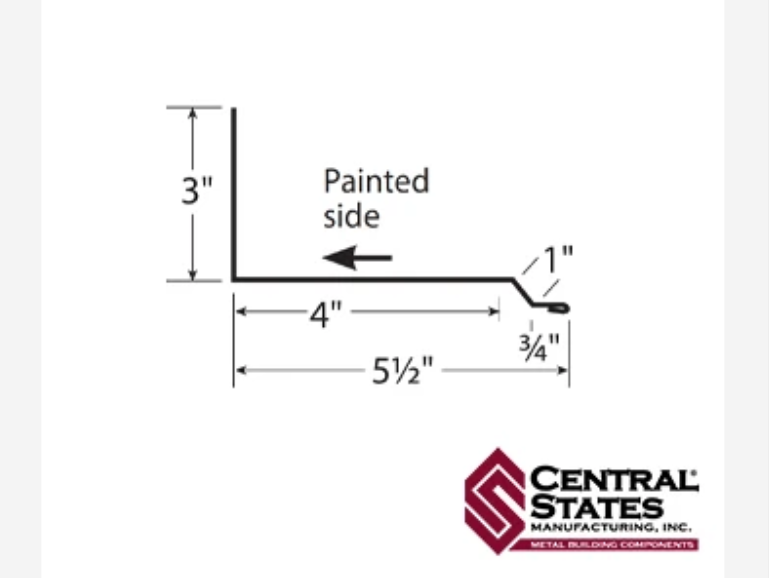 Technical diagram of Universal Sidewall trim profile, with labeled dimensions.
