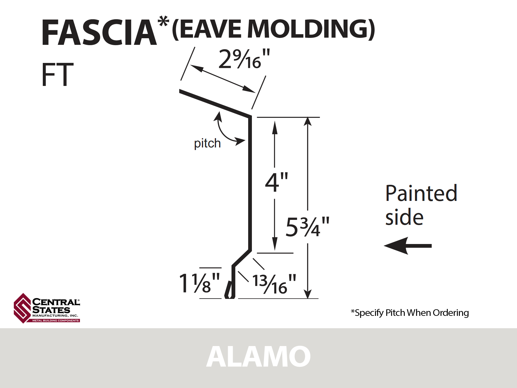Eave Molding 10'2" - Fascia - 29 ga.