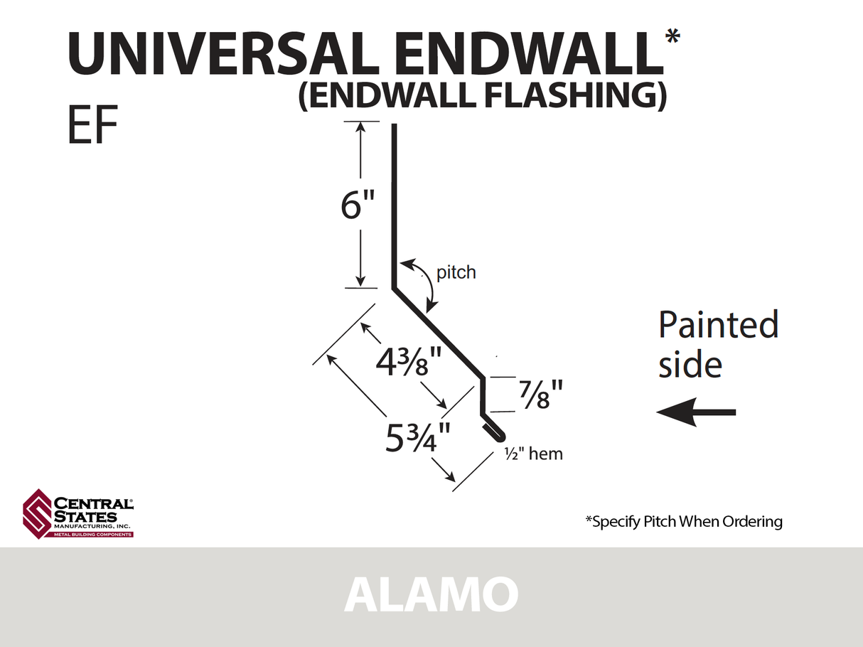 Universal Endwall 10'2" - 29 ga.