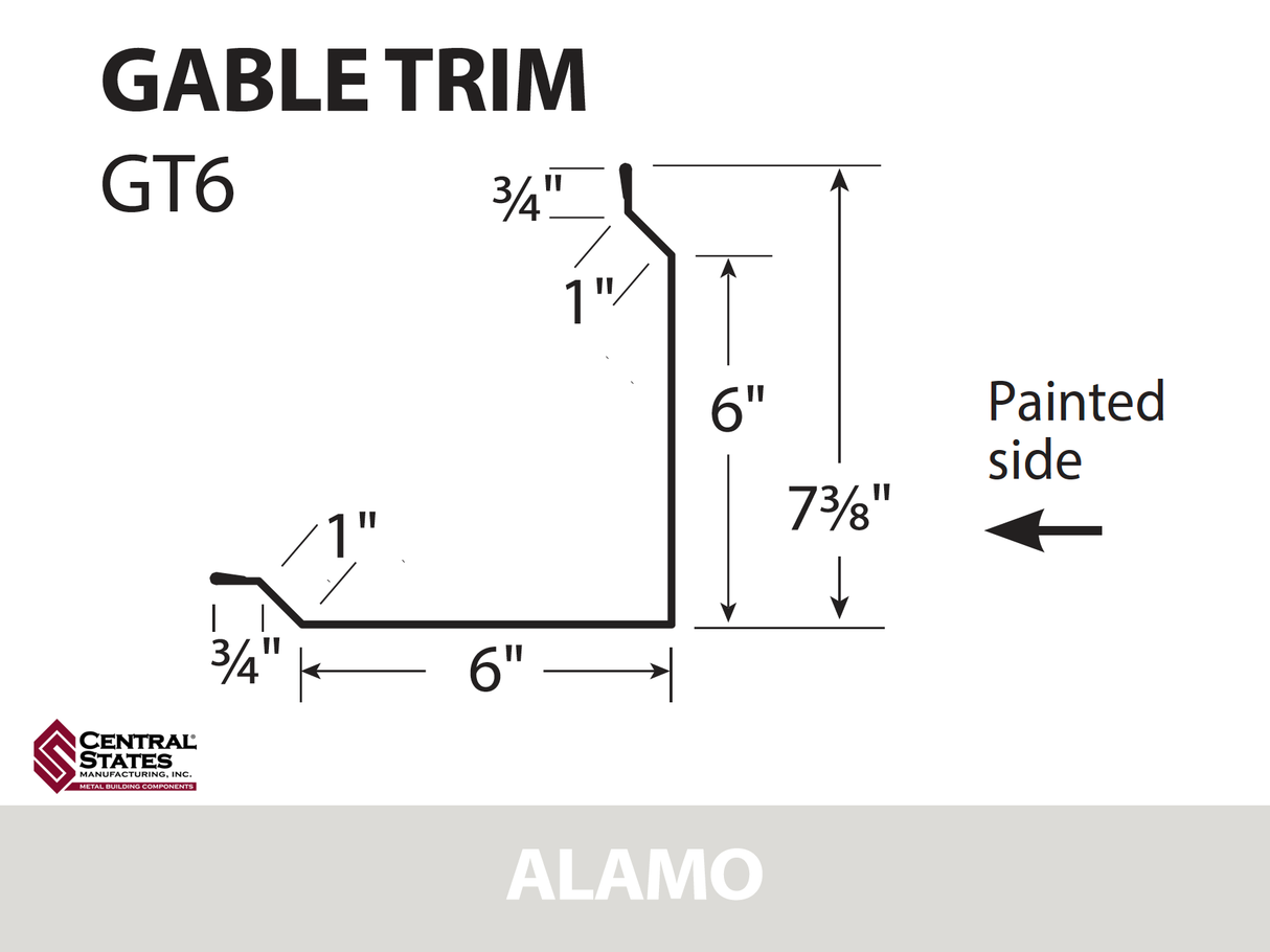 Gable Trim 10'2" - 29 ga.
