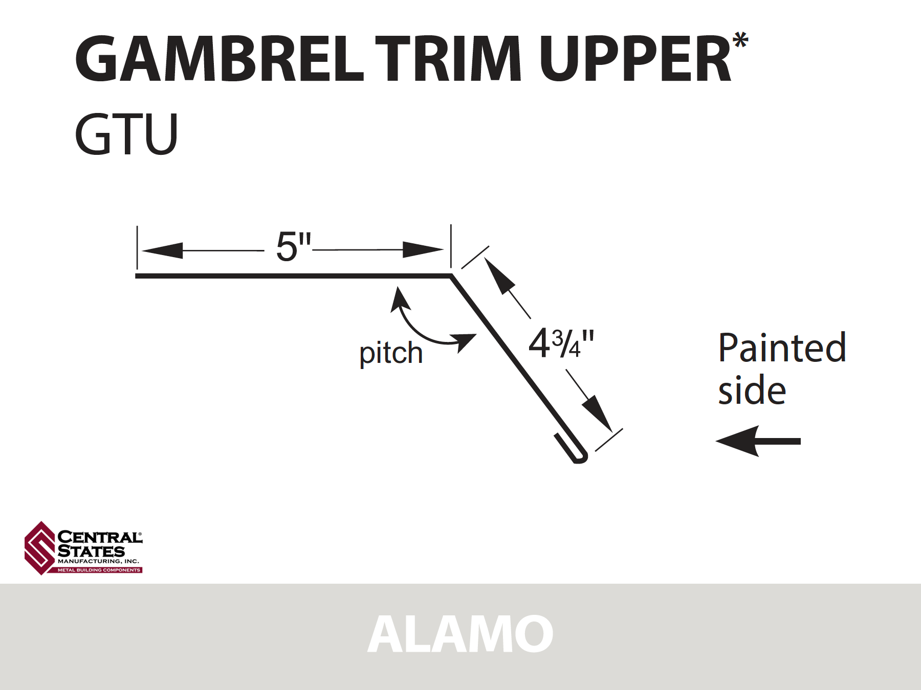 Gambrel Trim Upper - 29 ga.