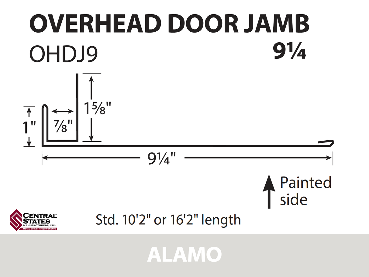 Overhead Door Trim (Various Lengths) - 29 ga.