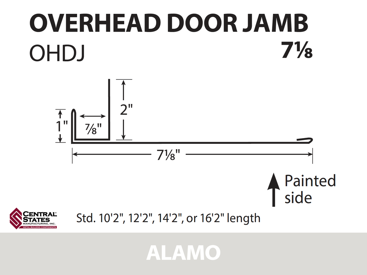 Overhead Door Trim (Various Lengths) - 29 ga.