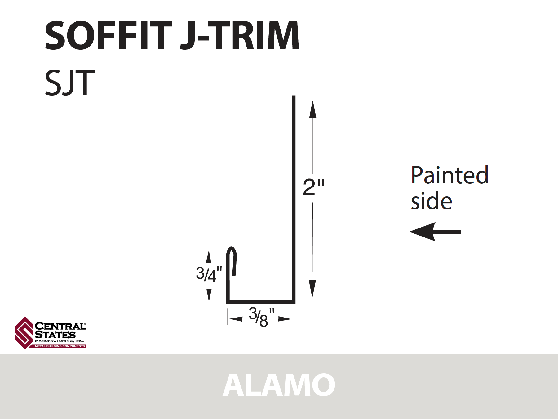 Soffit J-Channel 10'2" - 29 ga.