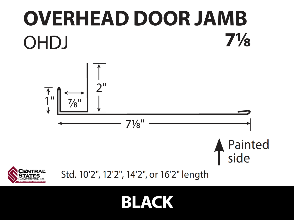 Overhead Door Trim (Various Lengths) - 29 ga.