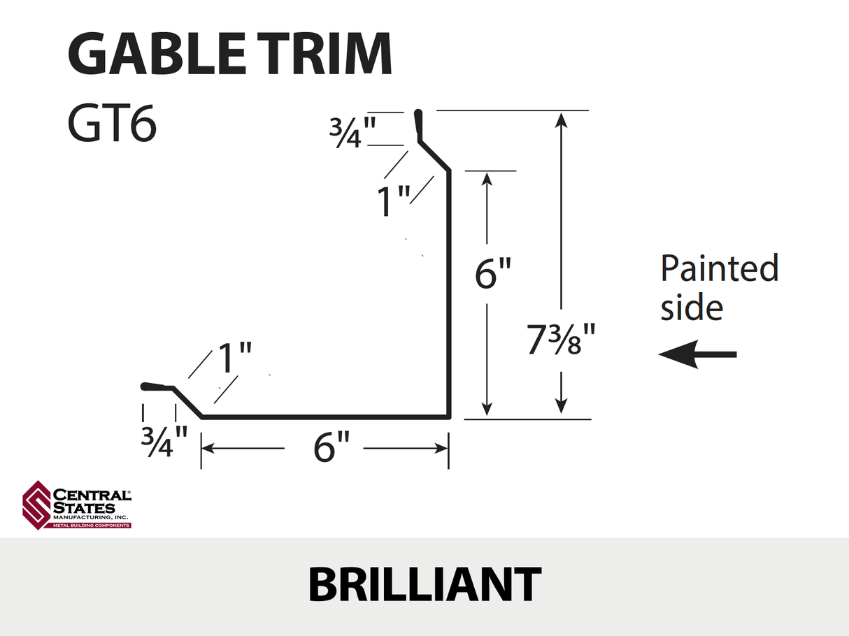 Gable Trim 10'2" - 29 ga.
