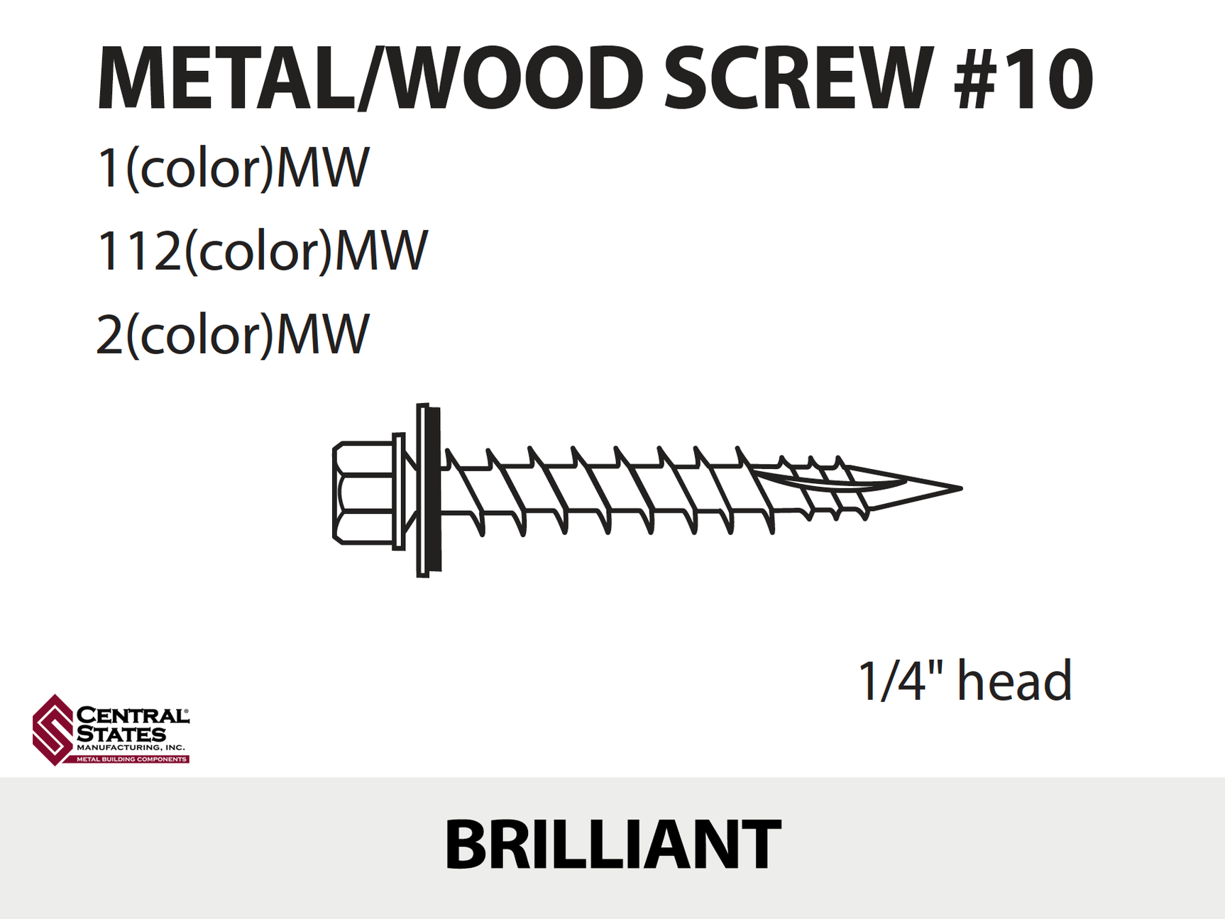 #10 Wood Screw - 250 qty