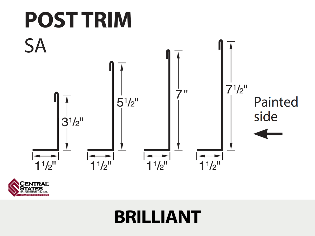 Post Trim 10'2" - 29 ga. (Various Widths)