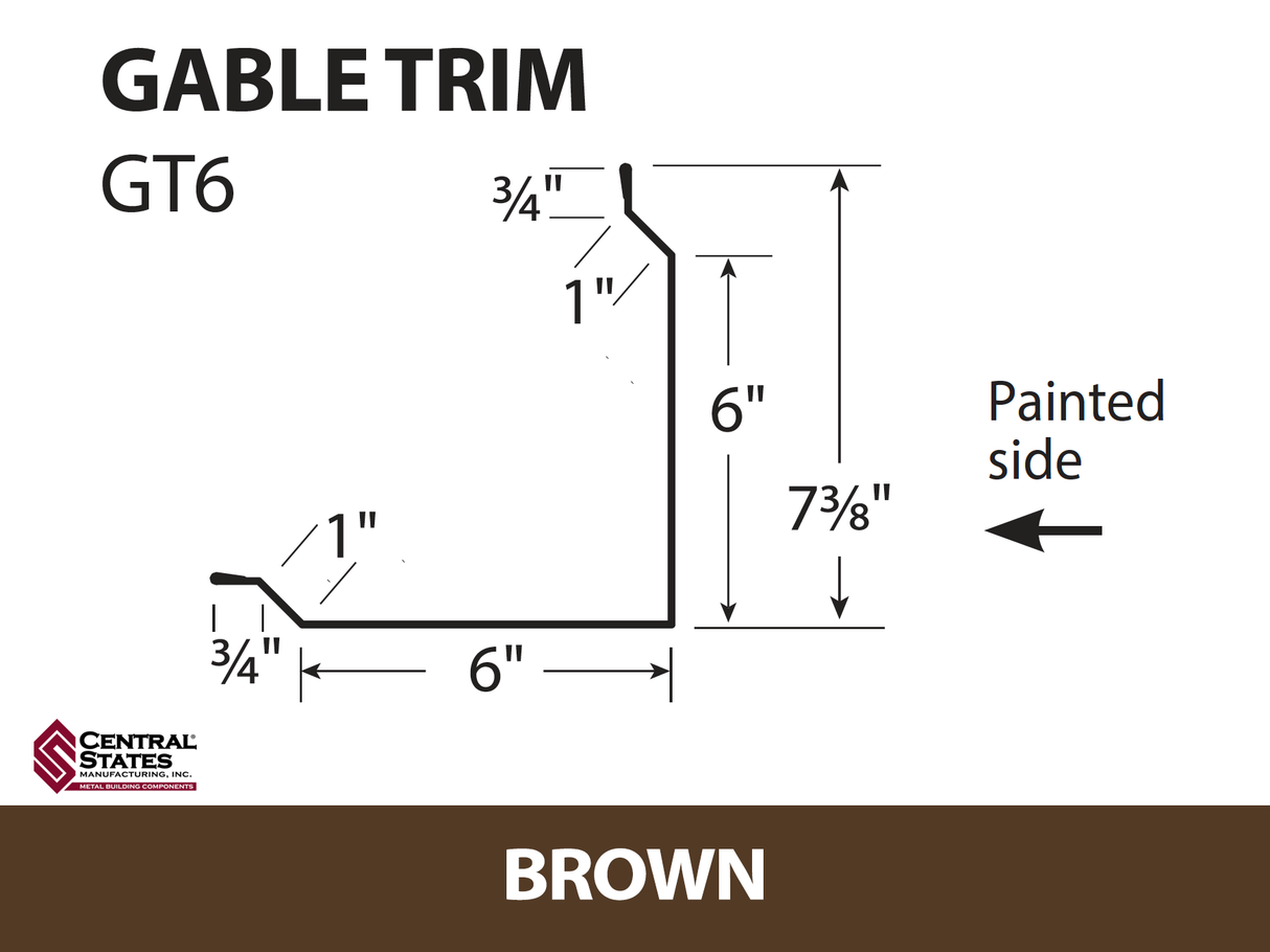 Gable Trim 10'2" - 29 ga.