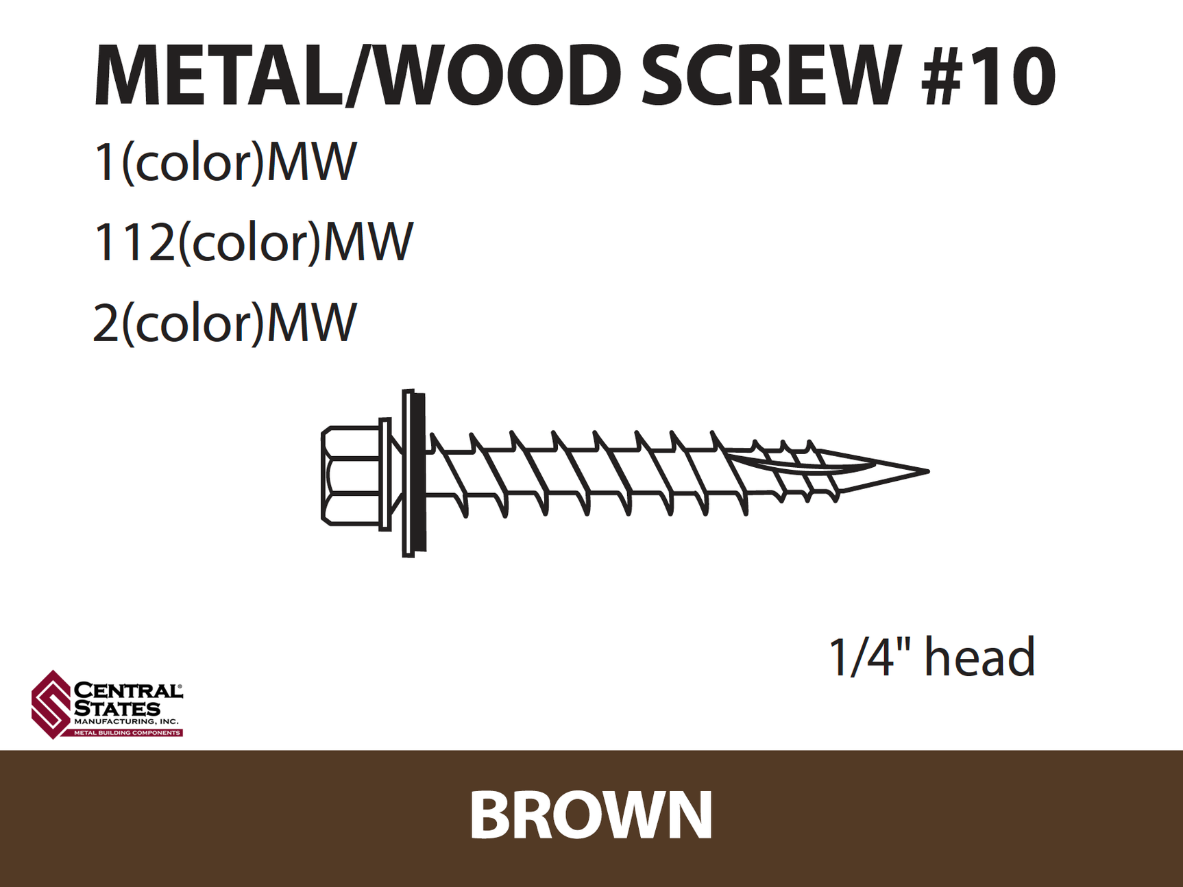 #10 Wood Screw - 250 qty
