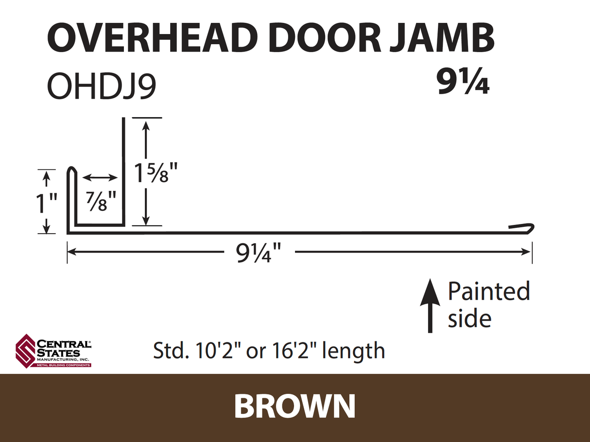 Overhead Door Trim (Various Lengths) - 29 ga.