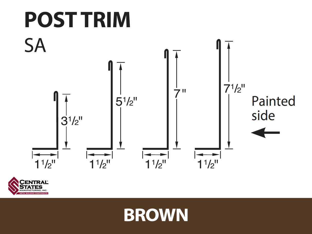 Post Trim 10'2" - 29 ga. (Various Widths)