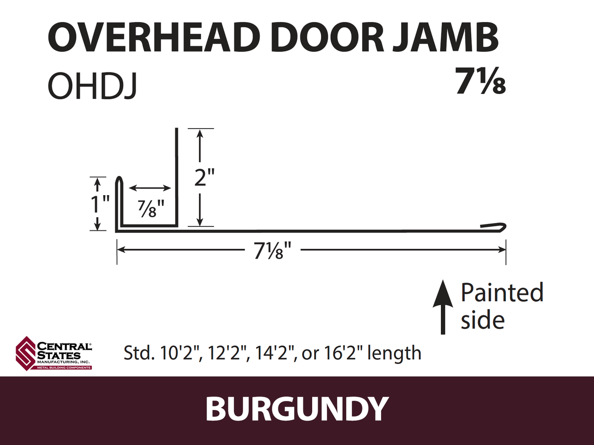 Overhead Door Trim (Various Lengths) - 29 ga.