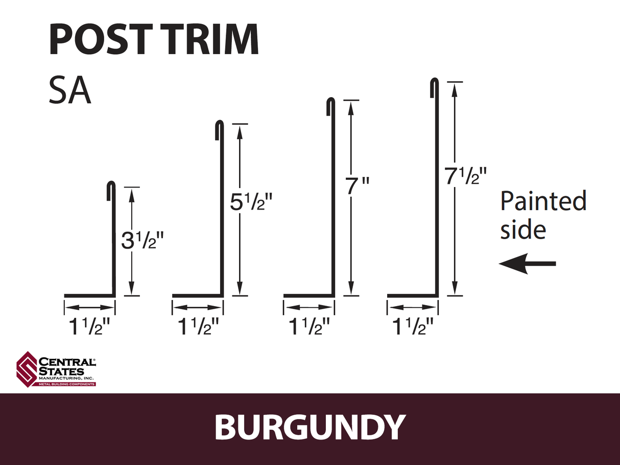 Post Trim 10'2" - 29 ga. (Various Widths)