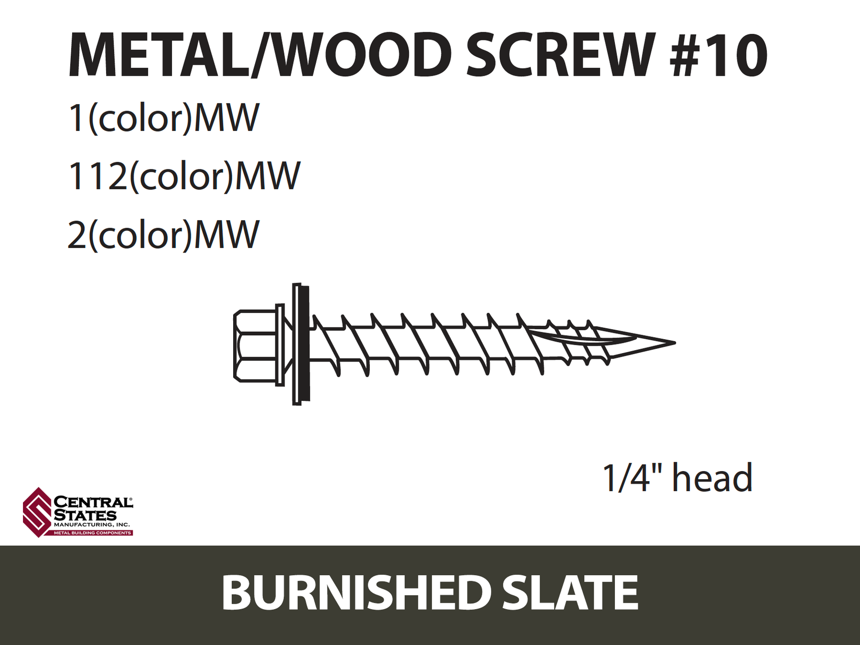 #10 Wood Screw - 250 qty