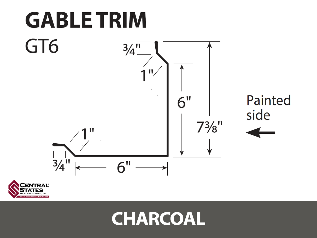 Gable Trim 10'2" - 29 ga.