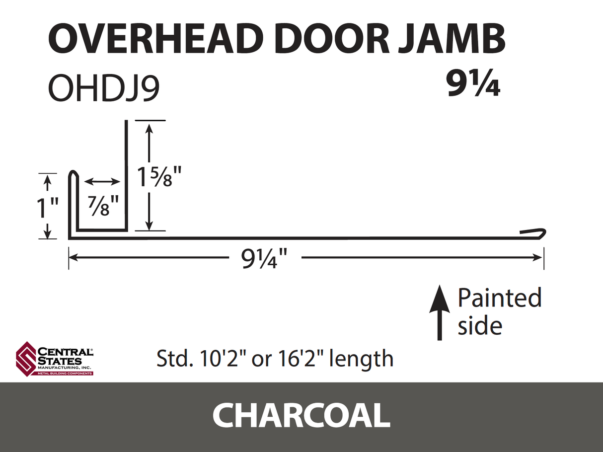 Overhead Door Trim (Various Lengths) - 29 ga.