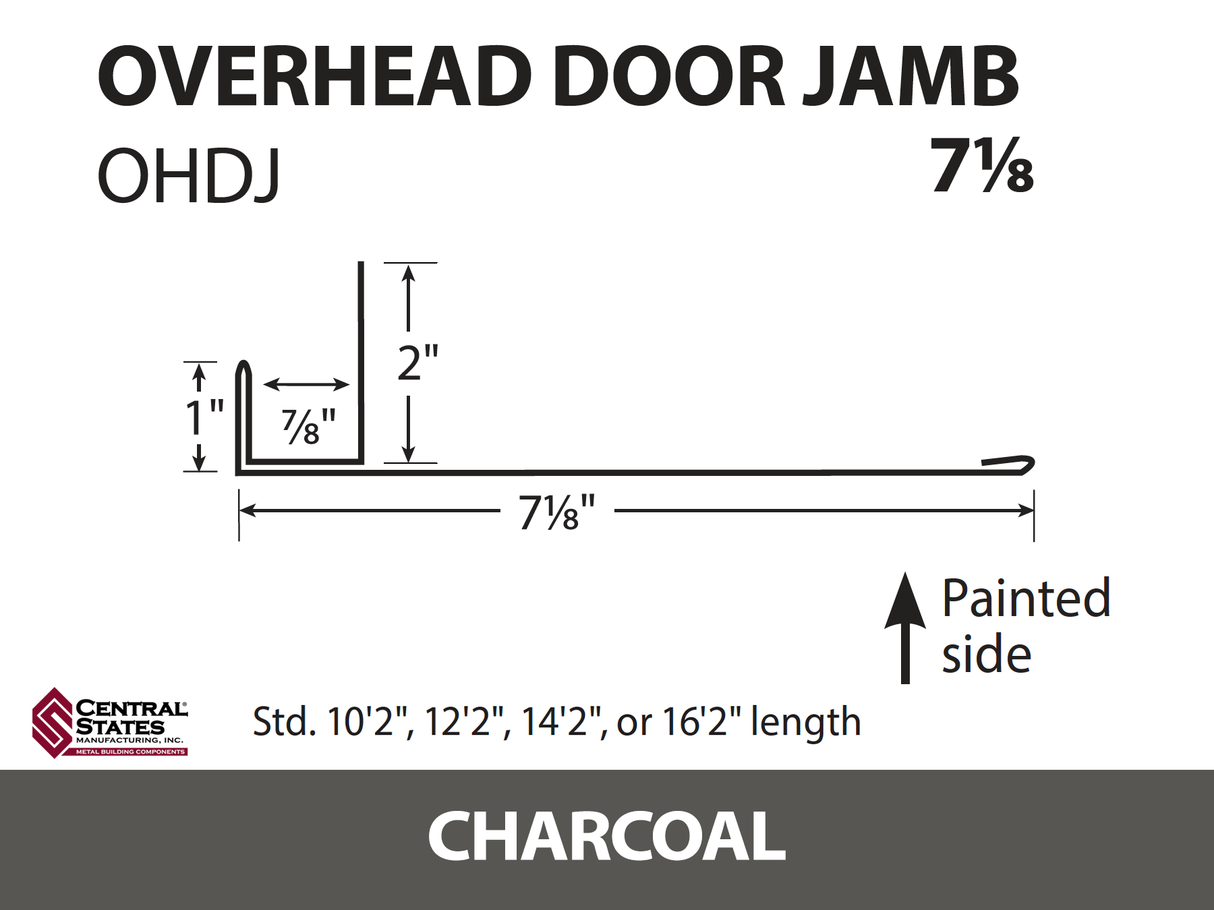 Overhead Door Trim (Various Lengths) - 29 ga.