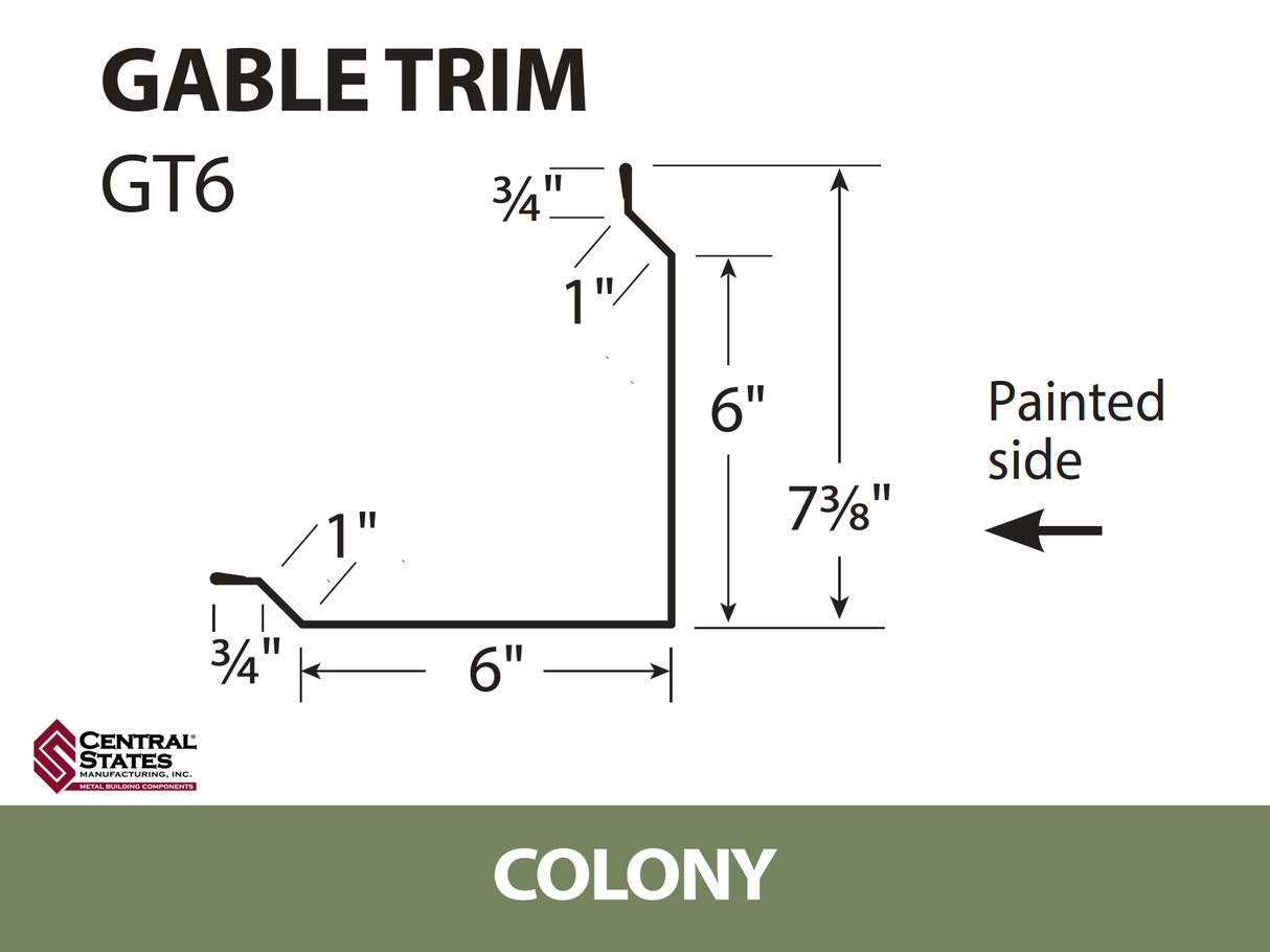 Gable Trim 10'2" - 29 ga.