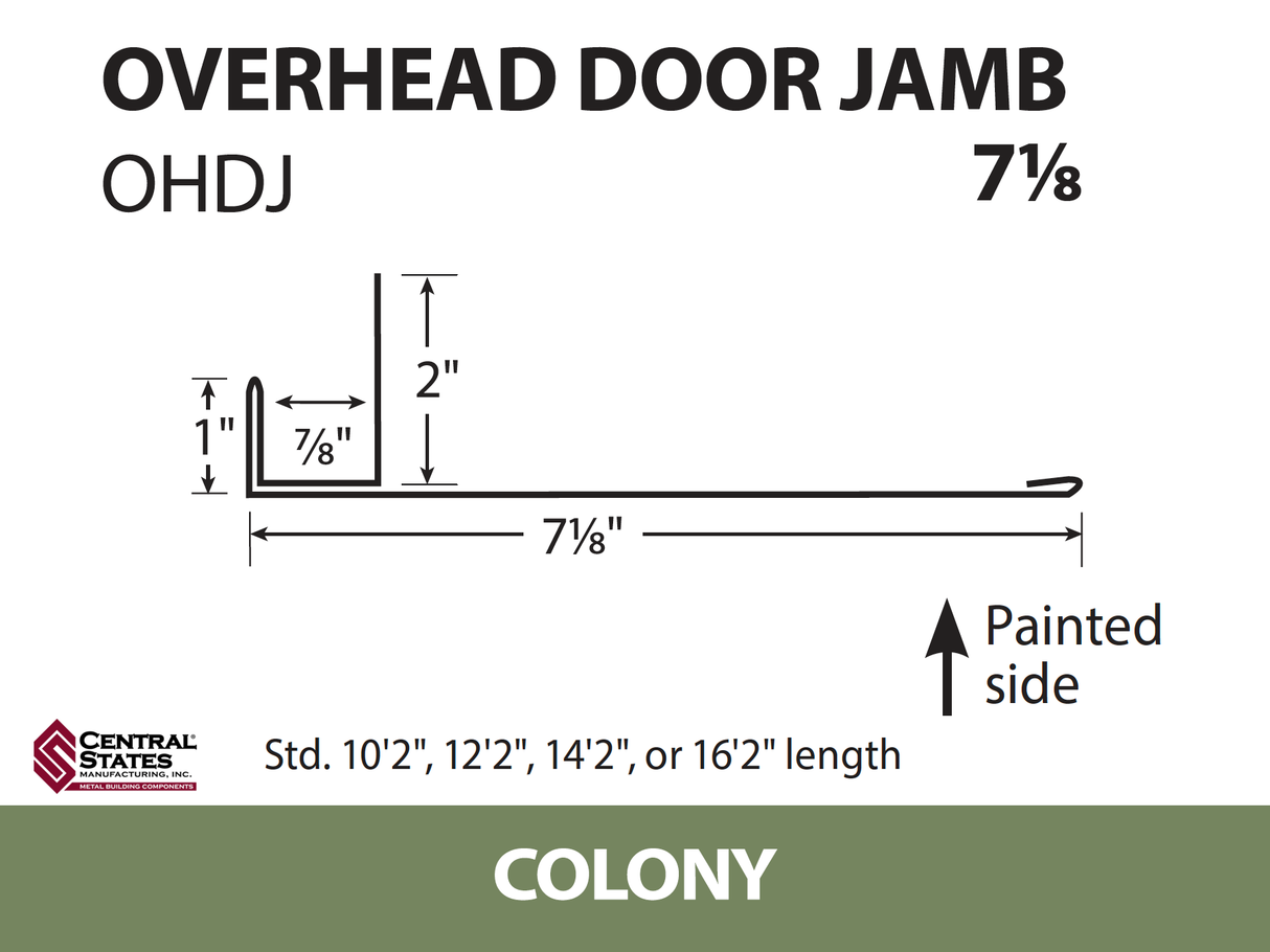 Overhead Door Trim (Various Lengths) - 29 ga.