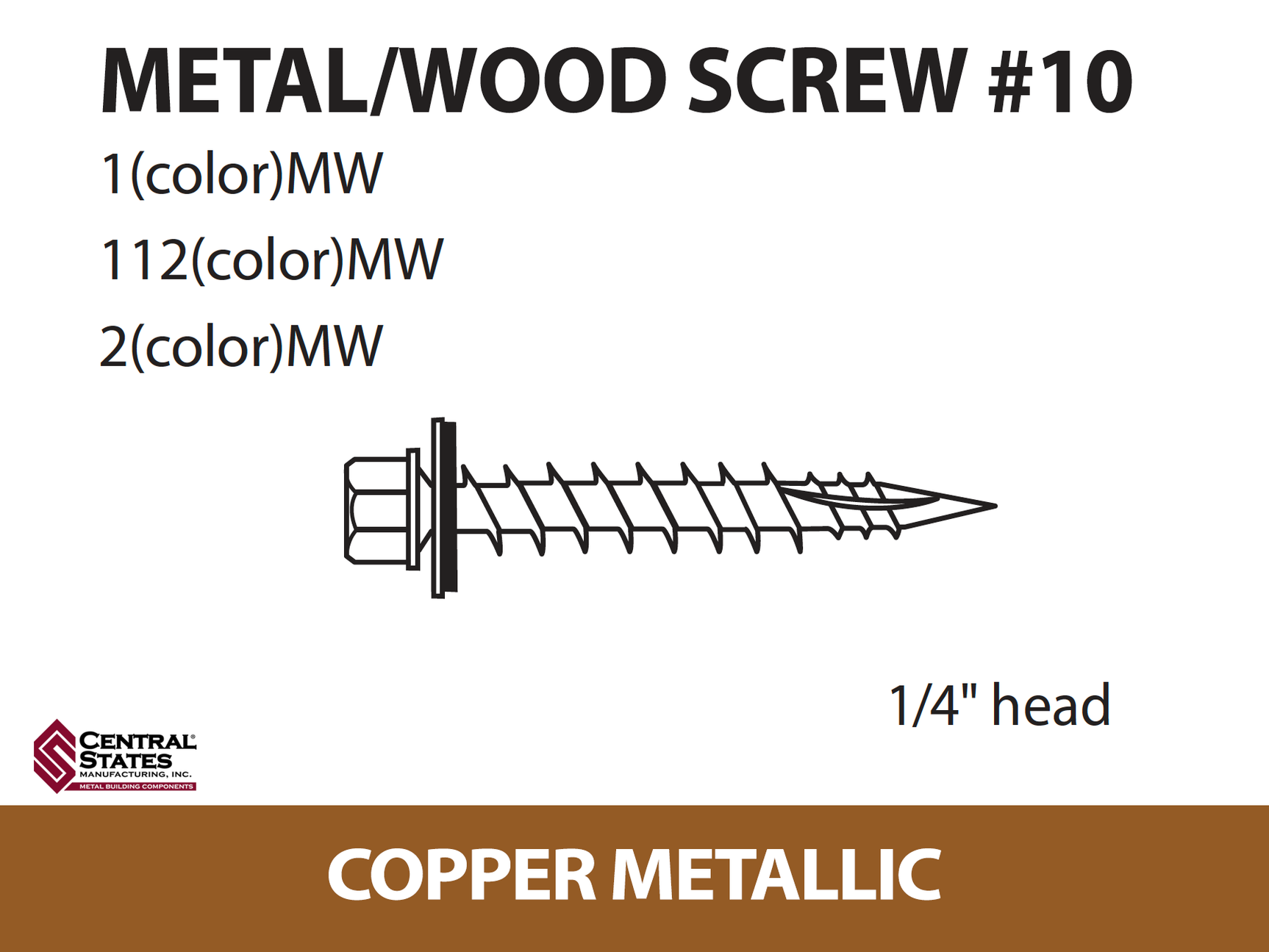 #10 Wood Screw - 250 qty