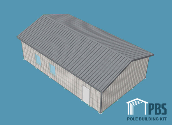 Pole Building Exterior Kit - 24x40x10 (METAL ONLY)