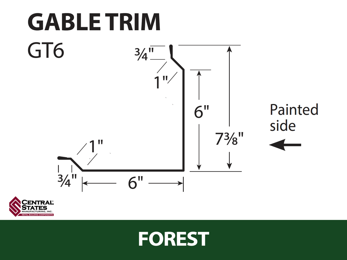 Gable Trim 10'2" - 29 ga.