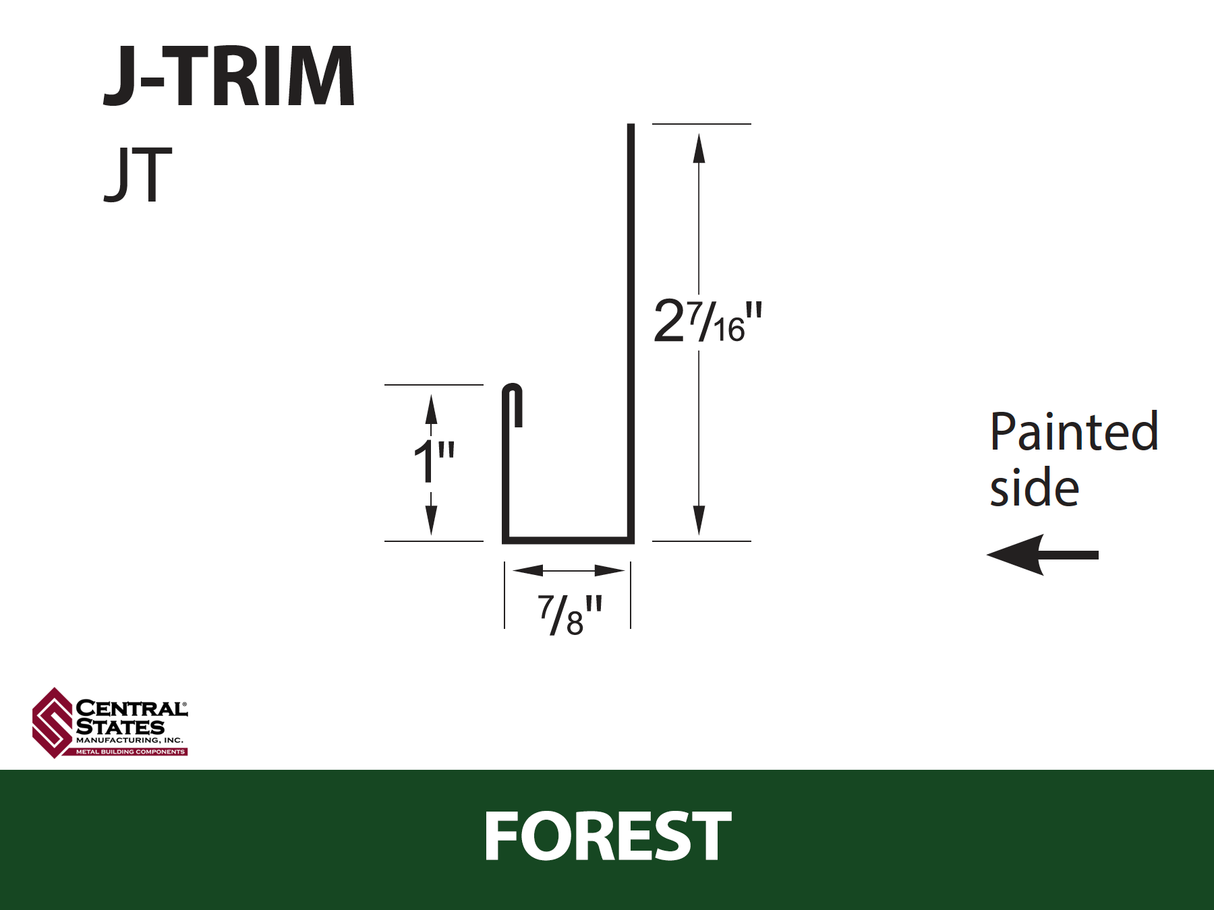 J-Channel 10'2" - 29 ga.