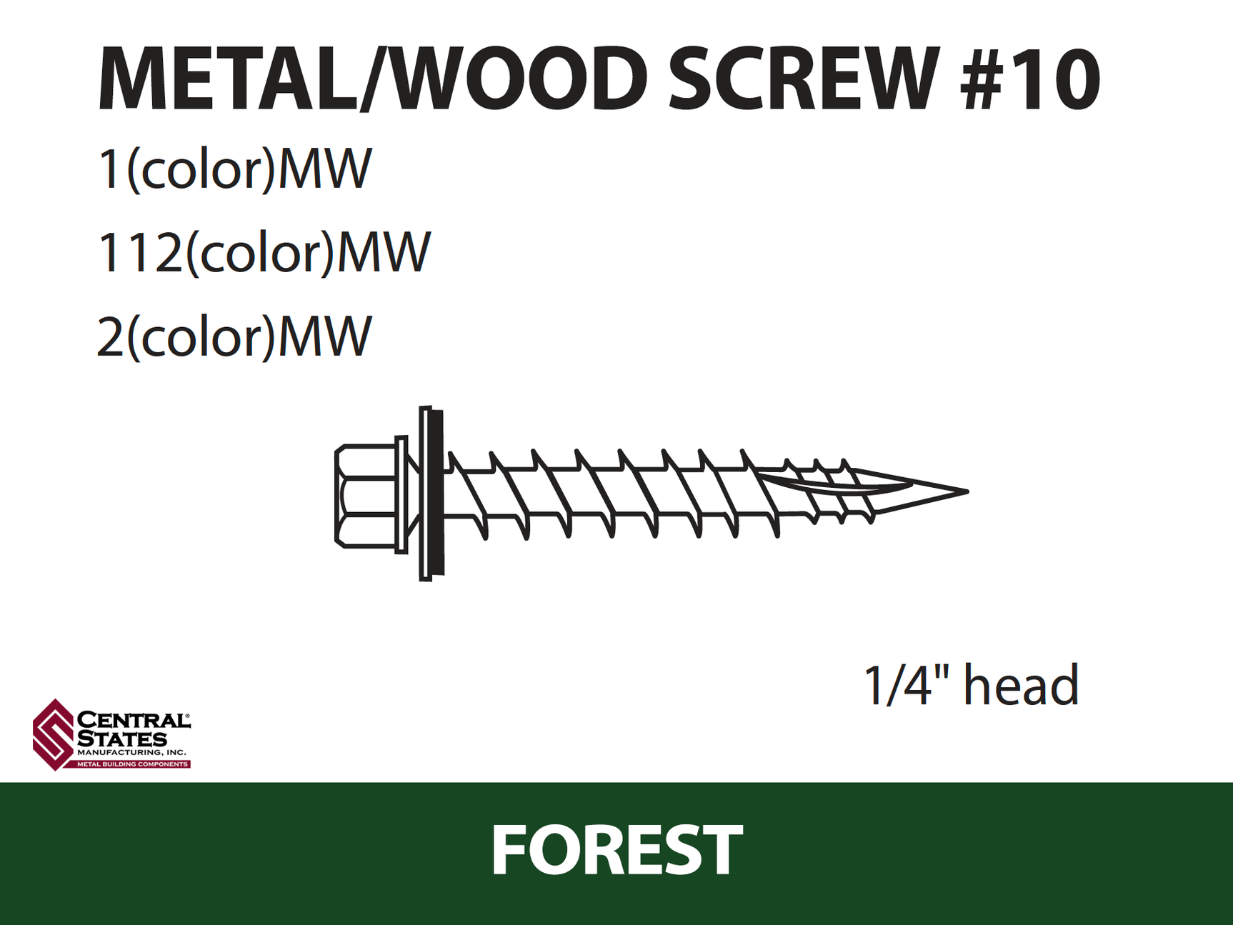 #10 Wood Screw - 250 qty