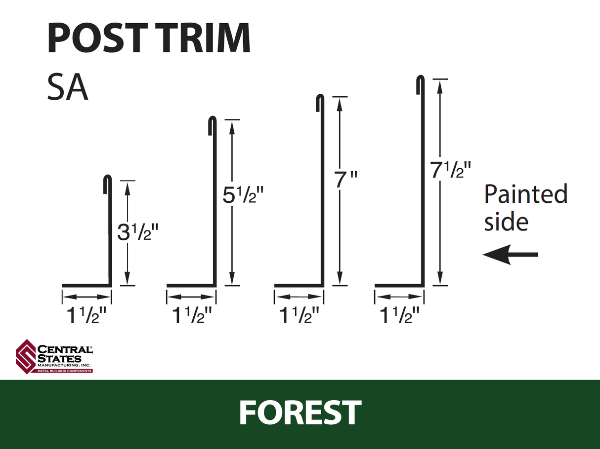 Post Trim 10'2" - 29 ga. (Various Widths)