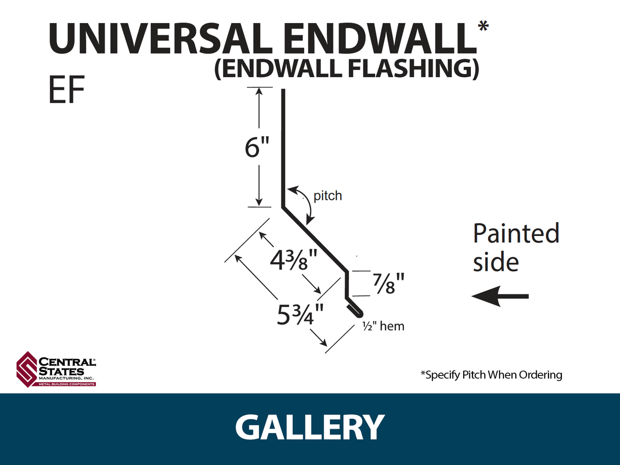 Universal Endwall 10'2" - 29 ga.