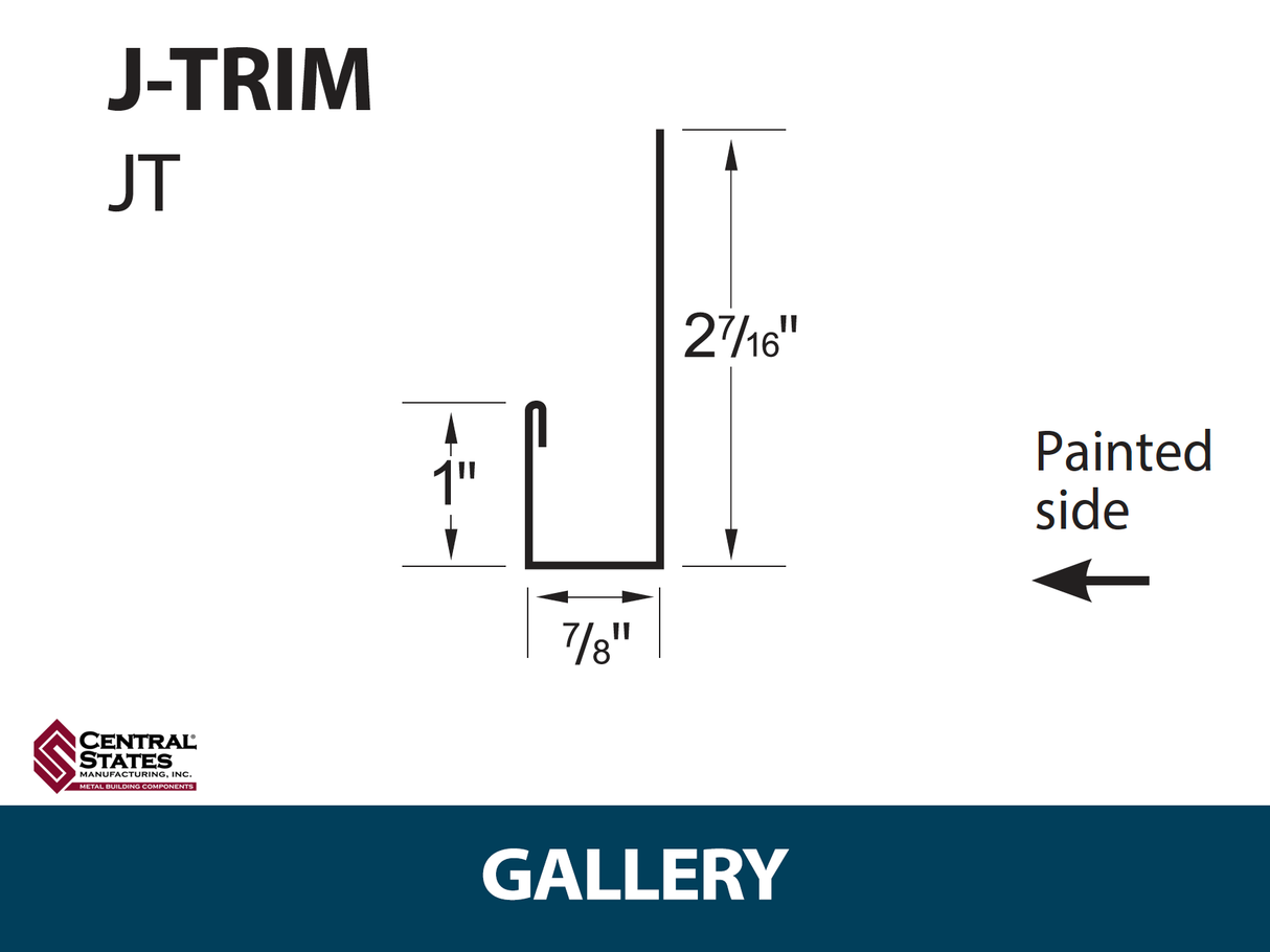 J-Channel 10'2" - 29 ga.