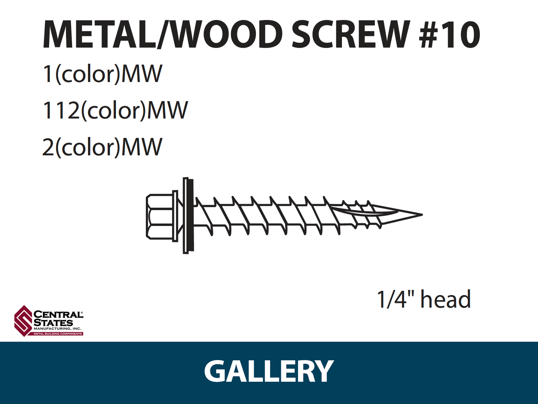 #10 Wood Screw - 250 qty
